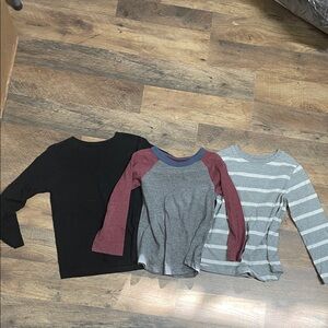 New Mix Kids Long Sleeve Trio - Black, Gray, and Striped